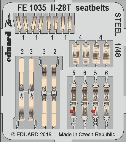 1/48 Il-28T seatbelts STEEL (BOBCAT)