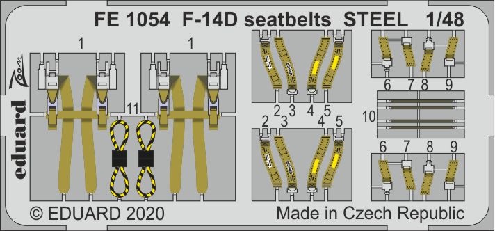 1/48 F-14D seatbelts STEEL (AMK)