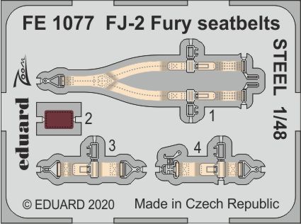 1/48 FJ-2 Fury seatbelts STEEL (KITTYH)