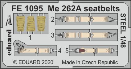 1/48 Me 262A seatbelts STEEL (HOBBYB)