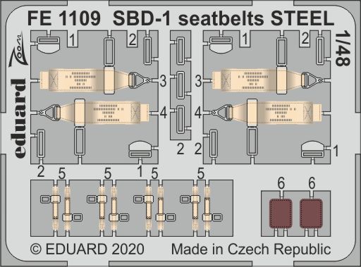 1/48 SBD-1 seatbelts STEEL (ACAD)