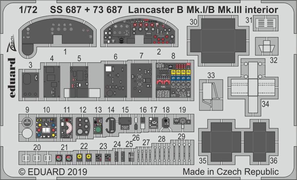 1/72 Lancaster B Mk.I/B Mk.III interior (AIRF)