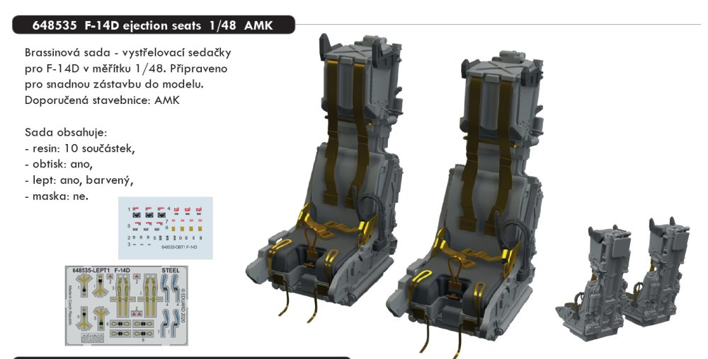 BRASSIN 1/48 F-14D ejection seats (AMK)
