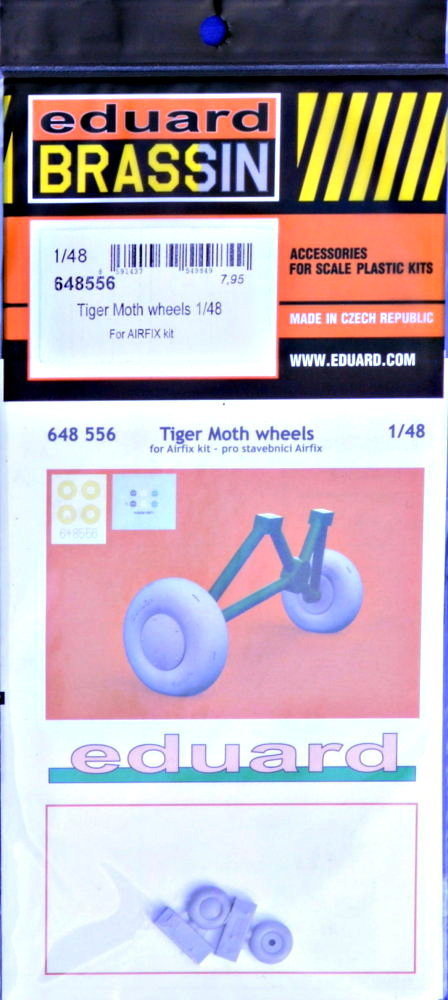 BRASSIN 1/48 Tiger Moth wheels (AIRF)