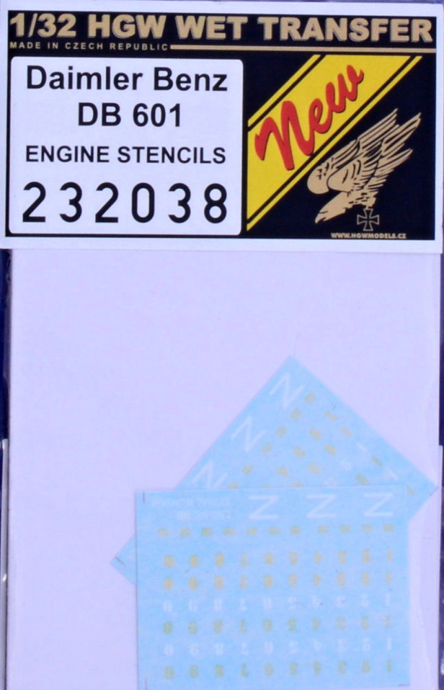 1/32 Daimler Benz DB 601 Engine stencils