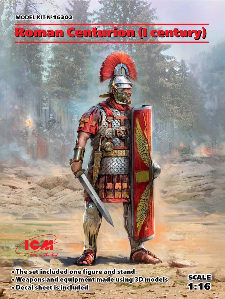 1/16 Roman Centurion (1 fig. & stand)