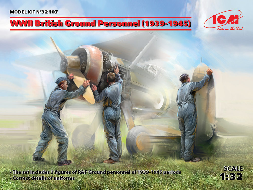 1/32 British Ground Personnel 1939-1945 (3 fig.)