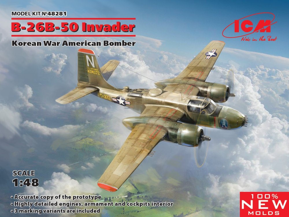 1/48 B-26B-50 Invader Korean War (3x camo)