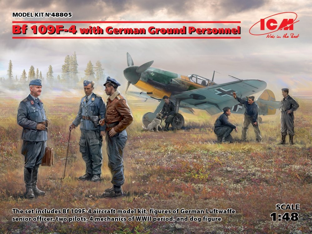 1/48 Bf 109F-4 w/ German Ground Personnel
