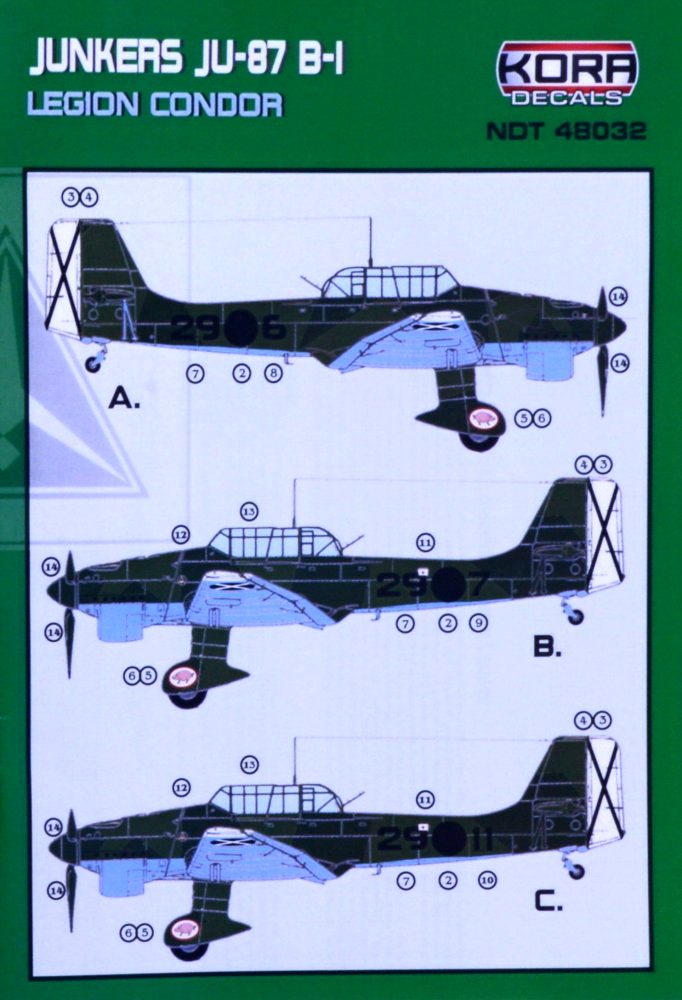1/48 Decals Junkers Ju-87 B-1 Legion Condor