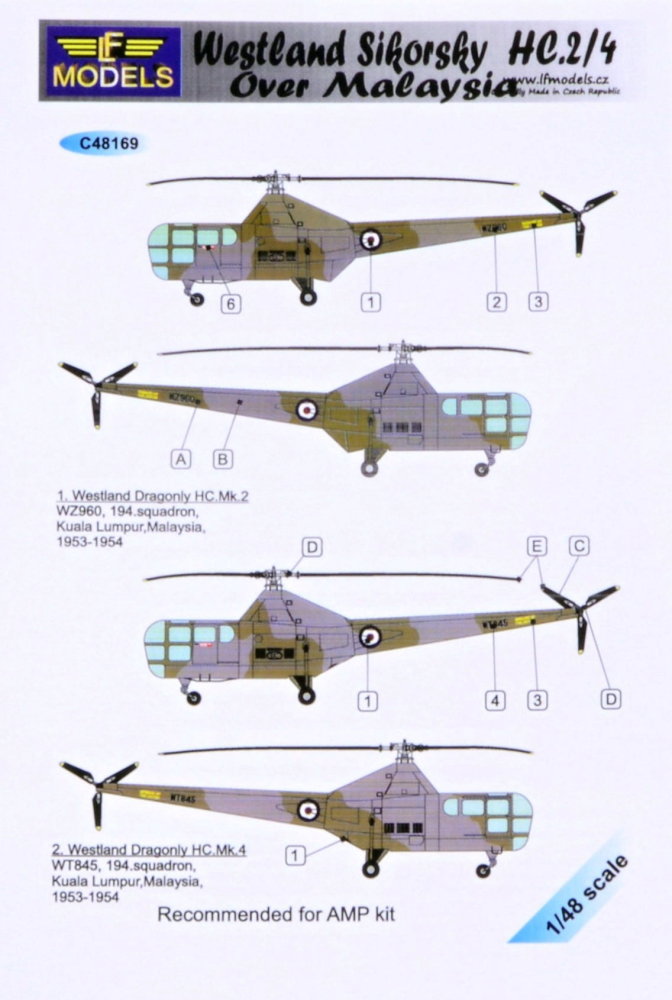 1/48 Decals W.Sikorsky HC.Mk.2/4 over Malaysia
