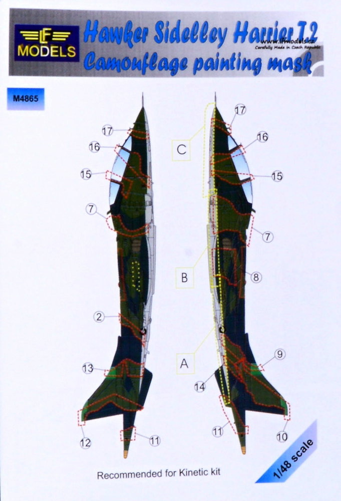 1/48 Mask Harrier T.2 Camoufl.painting (KINETIC)