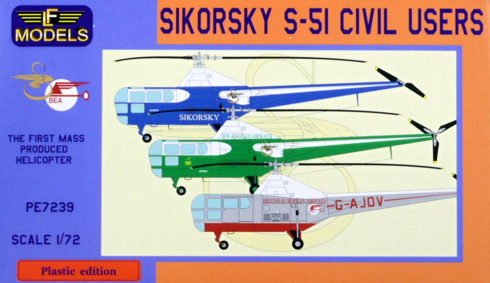 1/72 Sikorsky S-51 Civil users (2x USA, 1x UK)