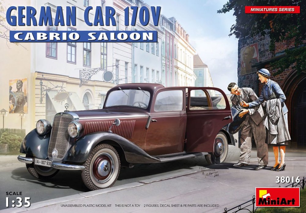 1/35 German Car 170V Cabrio Saloon (incl. 2 fig.)