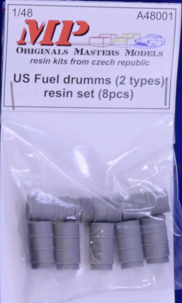 1/48 US Fuel drums - 2 types (8 pcs.)
