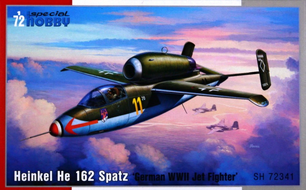 1/72 Heinkel He 162 Spatz German WWII Jet Fighter