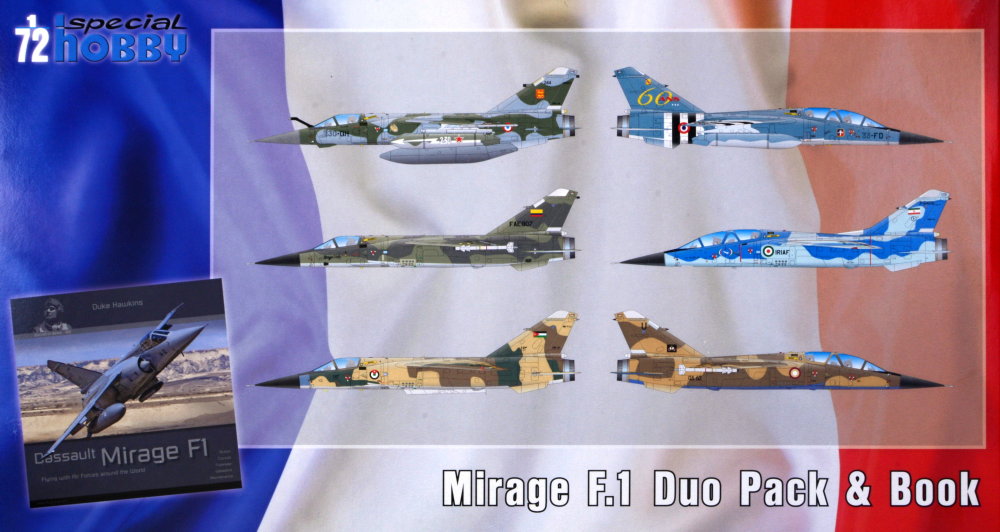 1/72 Mirage F.1 DUO PACK & Book (6x camo)