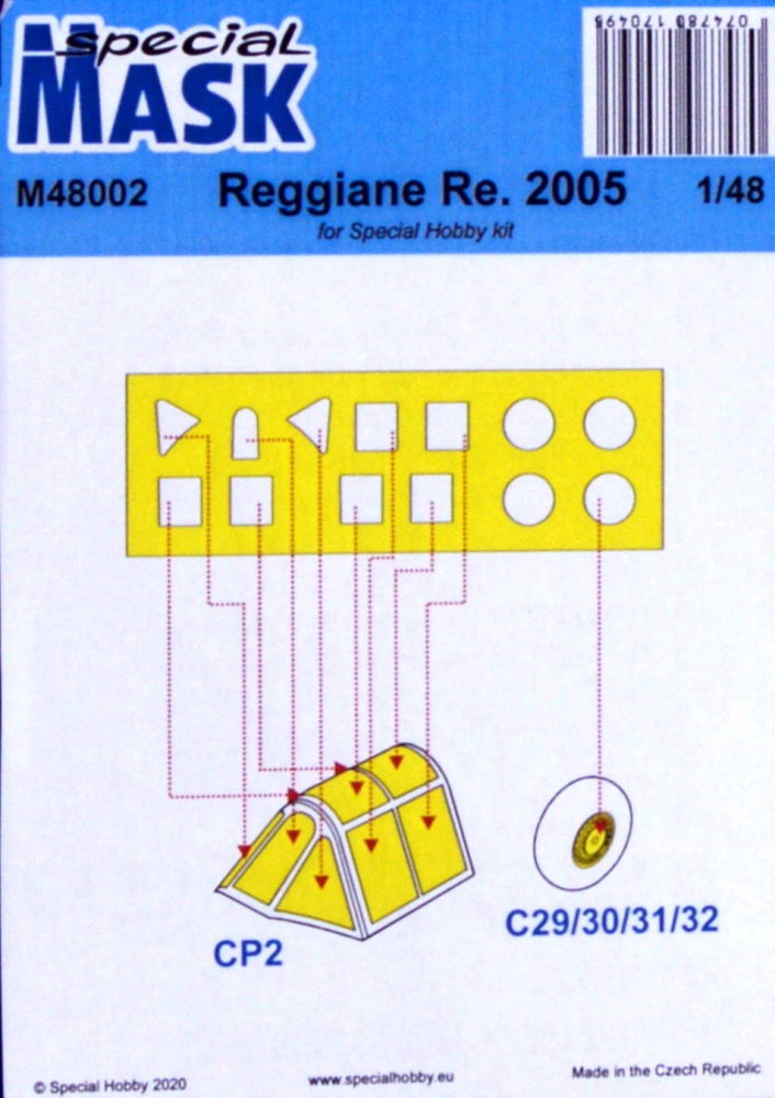 1/48 Mask for Reggiane Re.2005 (SP.HOBBY)