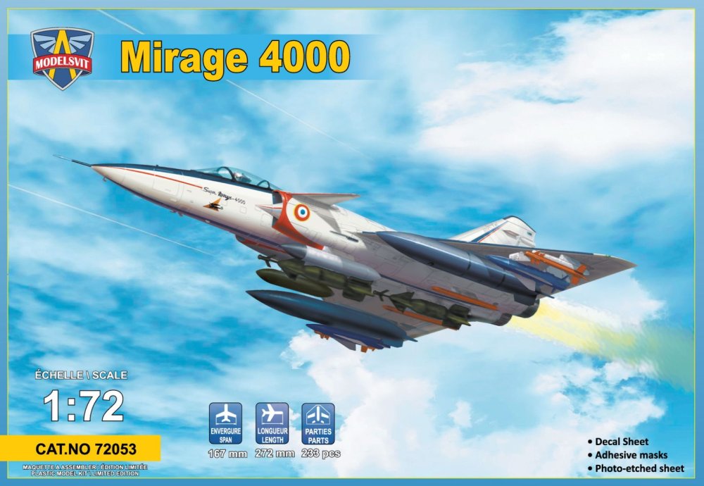 1/72 Mirage 4000 (incl. armament, PE, 2x camo)