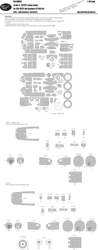 1/48 Mask Ju 88a-5 EXPERT (ICM 48232, HAS 07446)