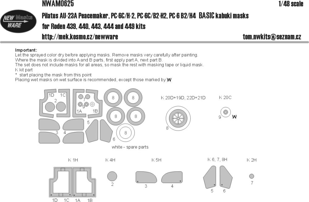 1/48 Mask Pilatus AU-23A Peacemaker BASIC (RDN)