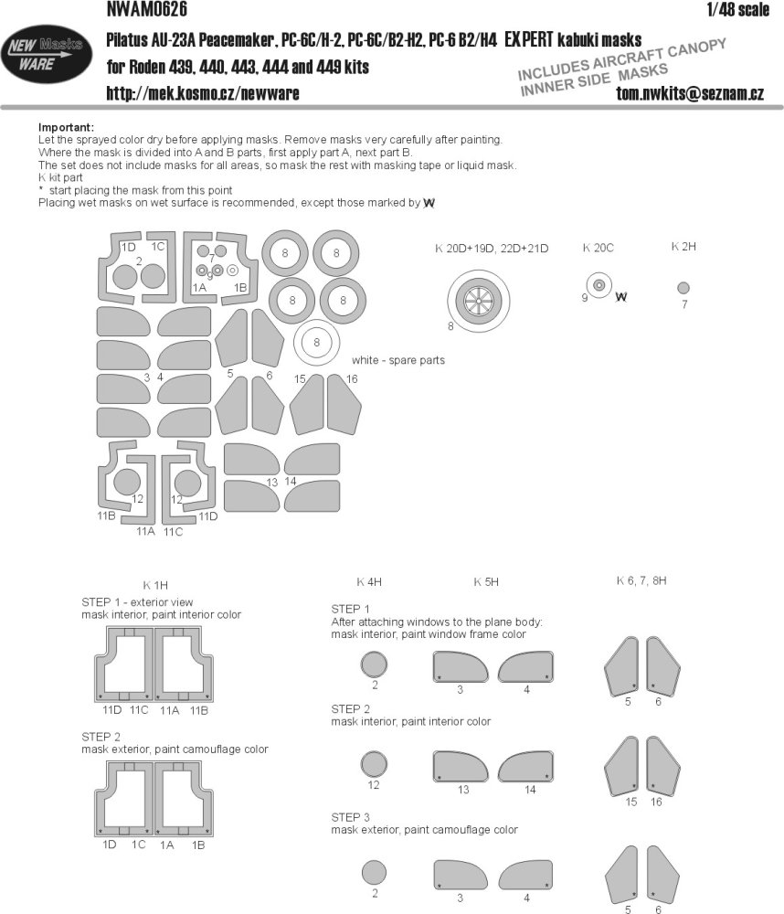 1/48 Mask Pilatus AU-23A Peacemaker EXPERT (RDN)