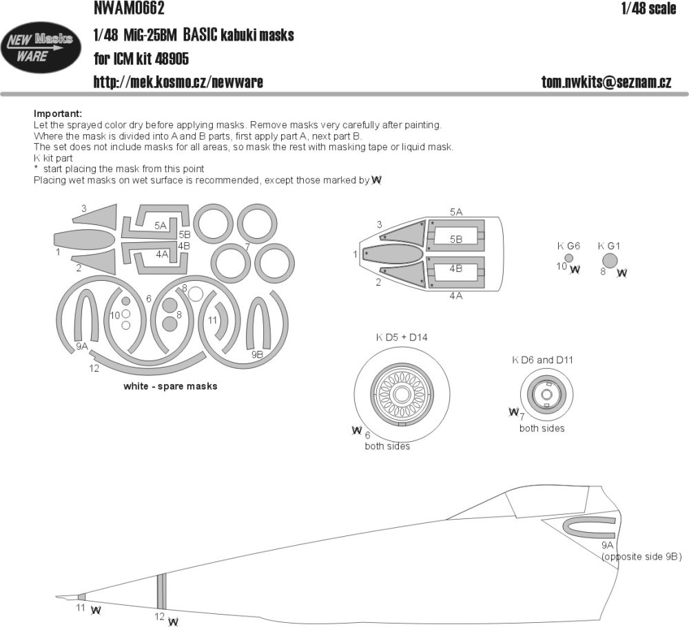 1/48 Mask MiG-25BM BASIC (ICM 48905)