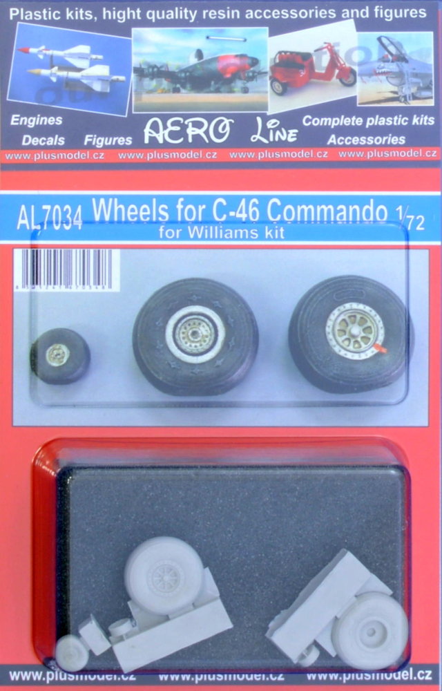 1/72 Wheels for C-46 Commando (WILLIAMS)