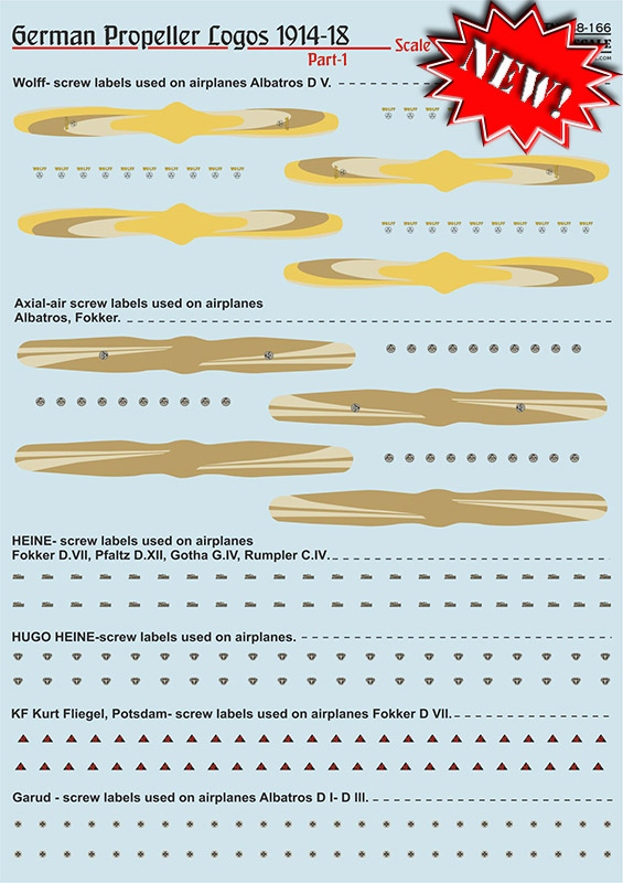 1/48 German Propeller Logos 1914-1918, part 1