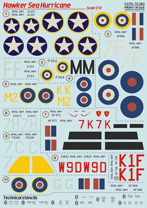 1/72 Hawker Sea Hurricane (wet decals)