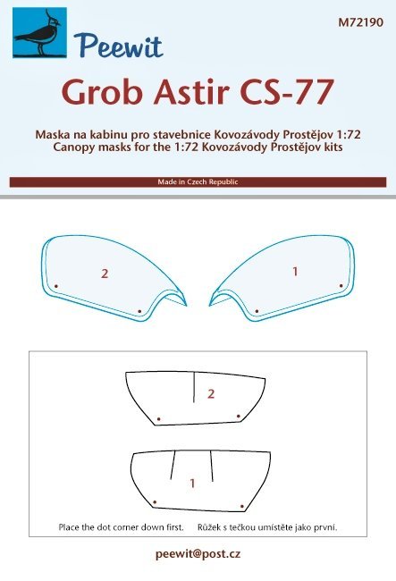 1/72 Canopy mask Grob Astir CS-77 (KP)