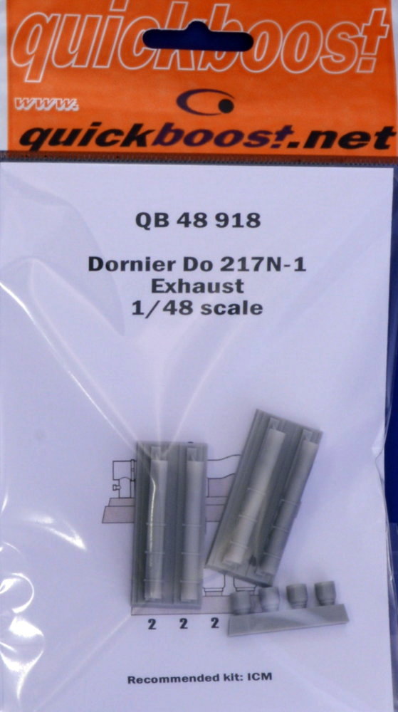 1/48 Dornier Do 217N-1 exhaust (ICM)