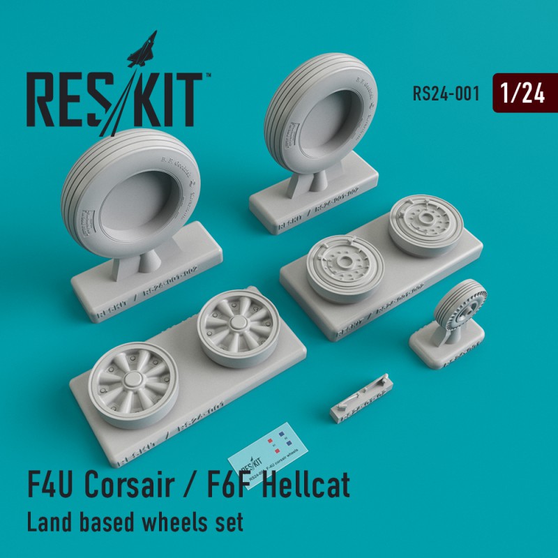 1/24 F4U Corsair/F6F Hellcat wheels set (AIRFIX)
