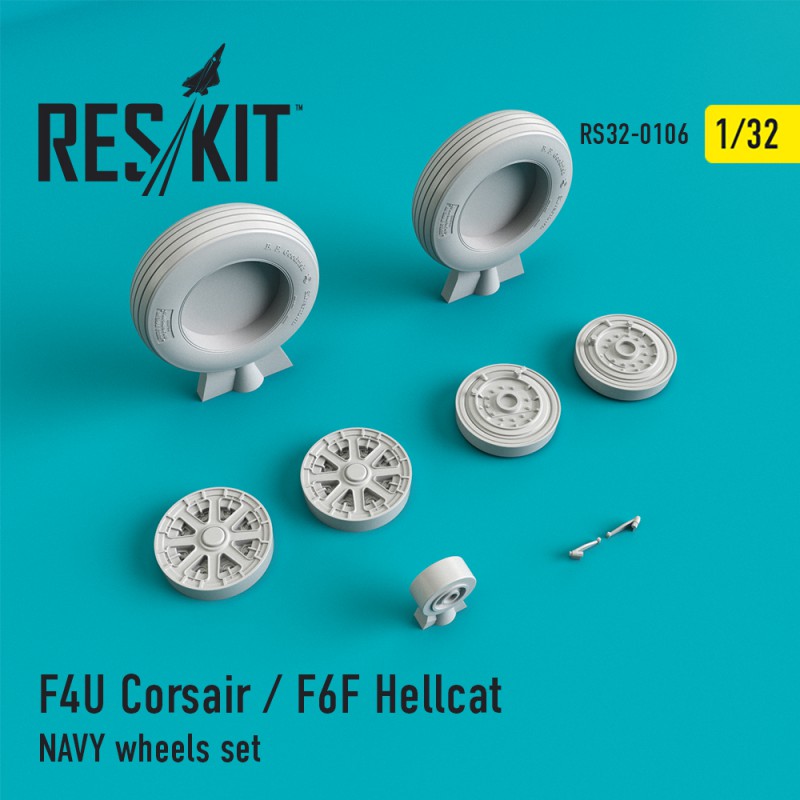 1/32 F4U Corsair/F6F Hellcat NAVY wheels set (REV)