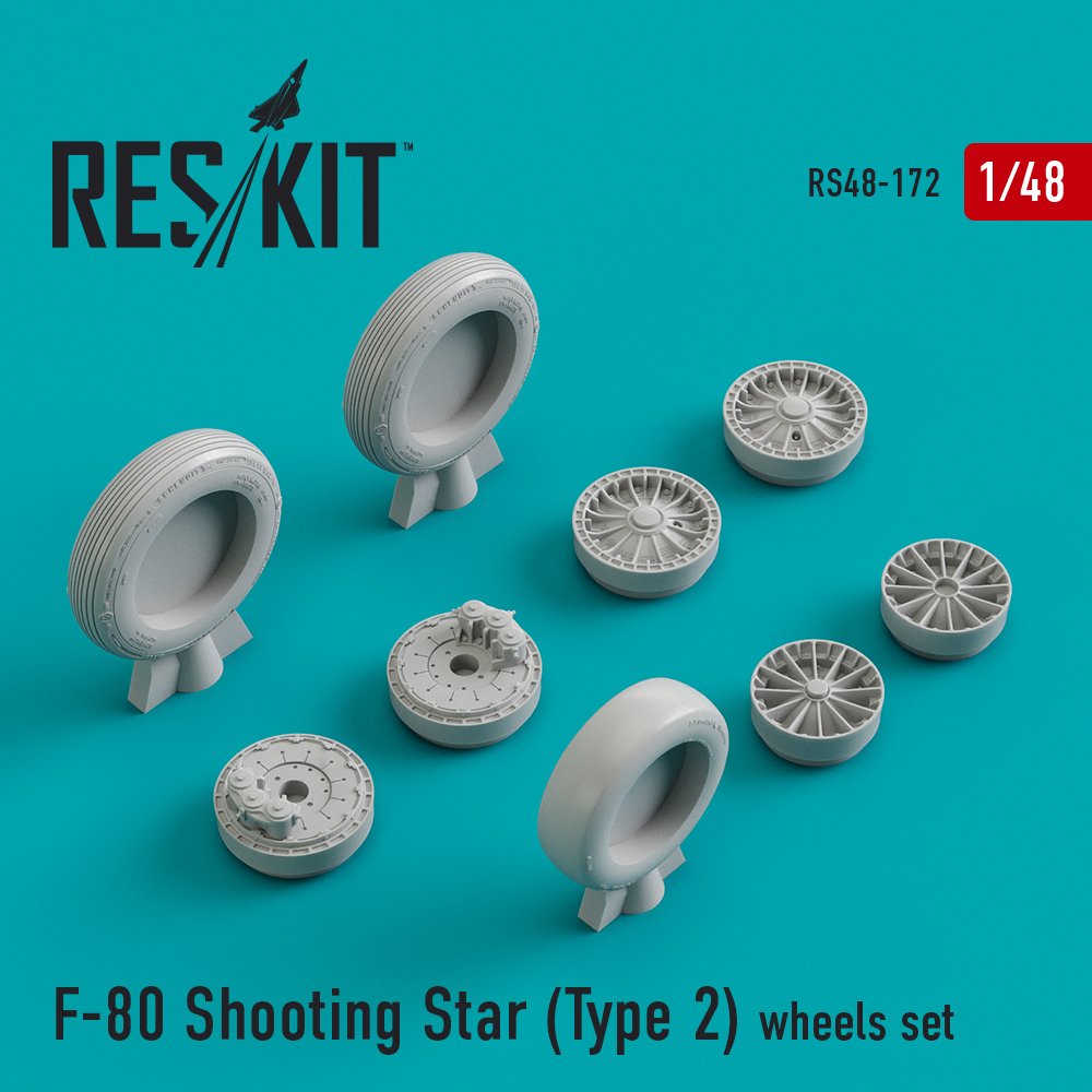 1/48 F-80 Shooting Star (Type 2) wheels (HAS/MONO)
