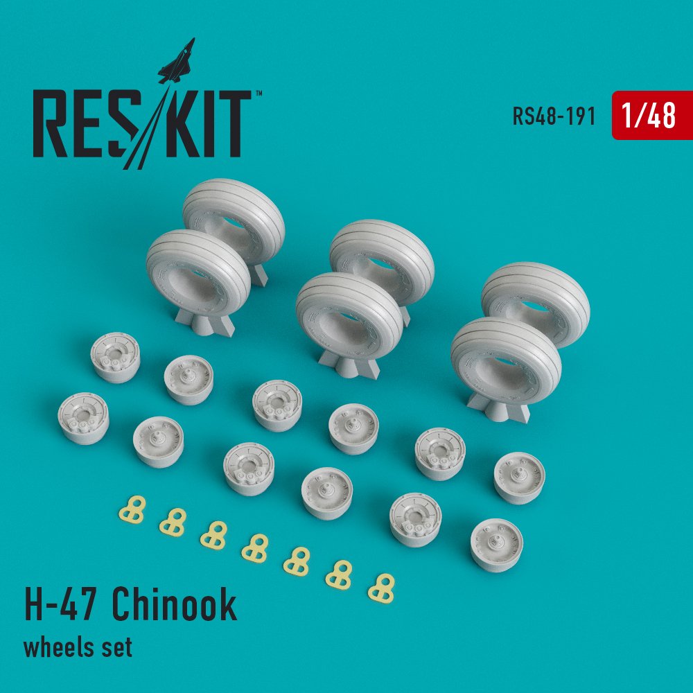 1/48 H-47 Chinook wheel set (ITAL/REV)