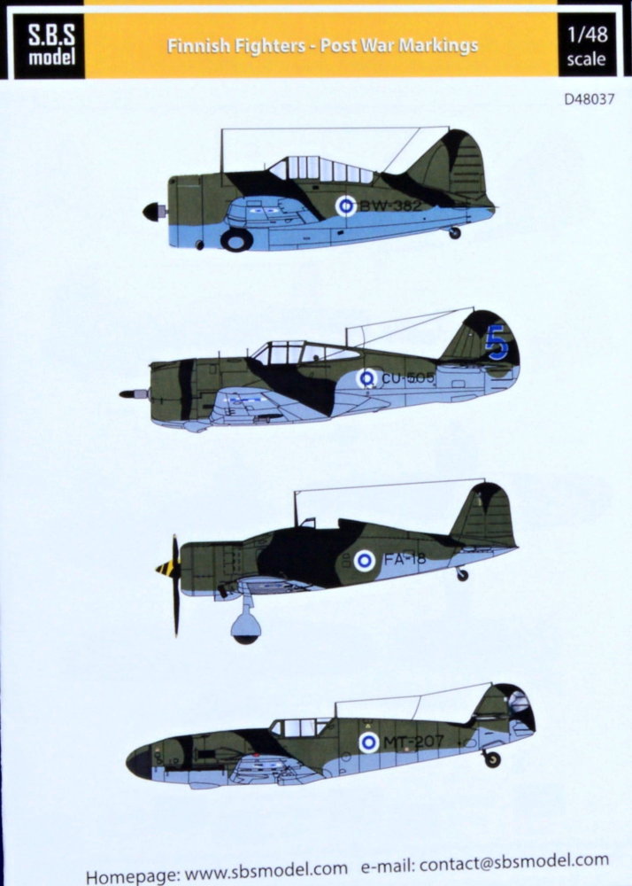 1/48 Decal Finnish Fighters - Post War markings