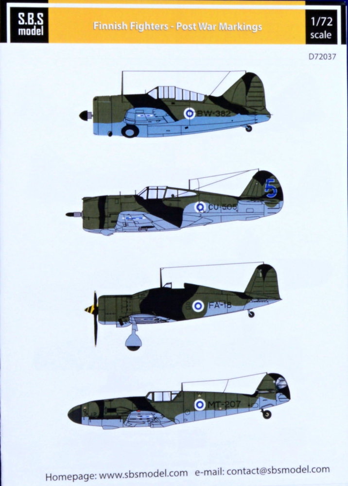 1/72 Decal Finnish Fighters - Post War markings