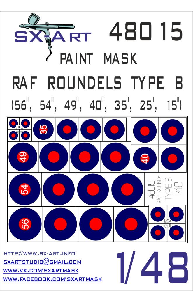 1/48 RAF Roundels Type B Painting Mask