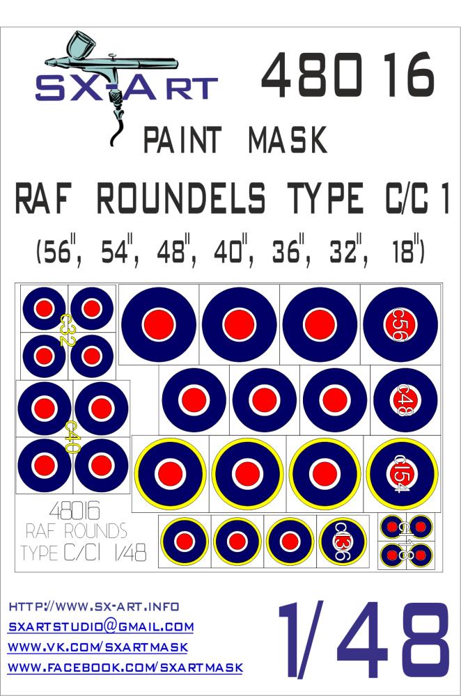 1/48 RAF Roundels Type C/C1 Painting Mask