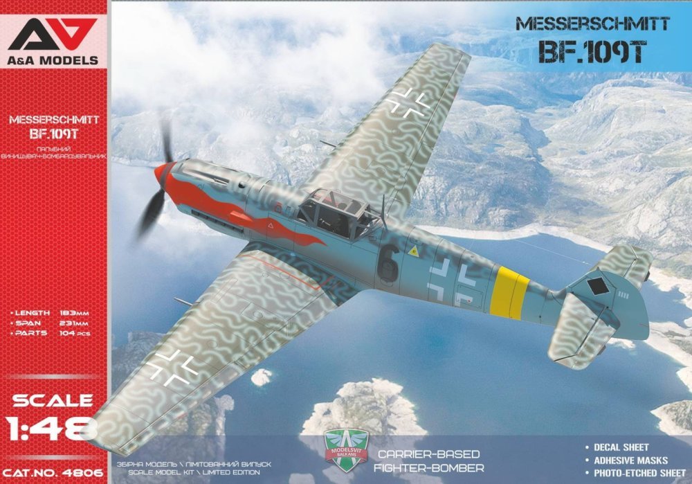 1/48 Bf-109T Carrier-based fighter-bomber (5 camo)