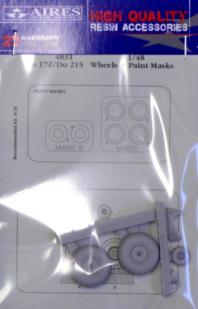 1/48 Do 17Z/Do 215 wheels & paint masks (ICM)