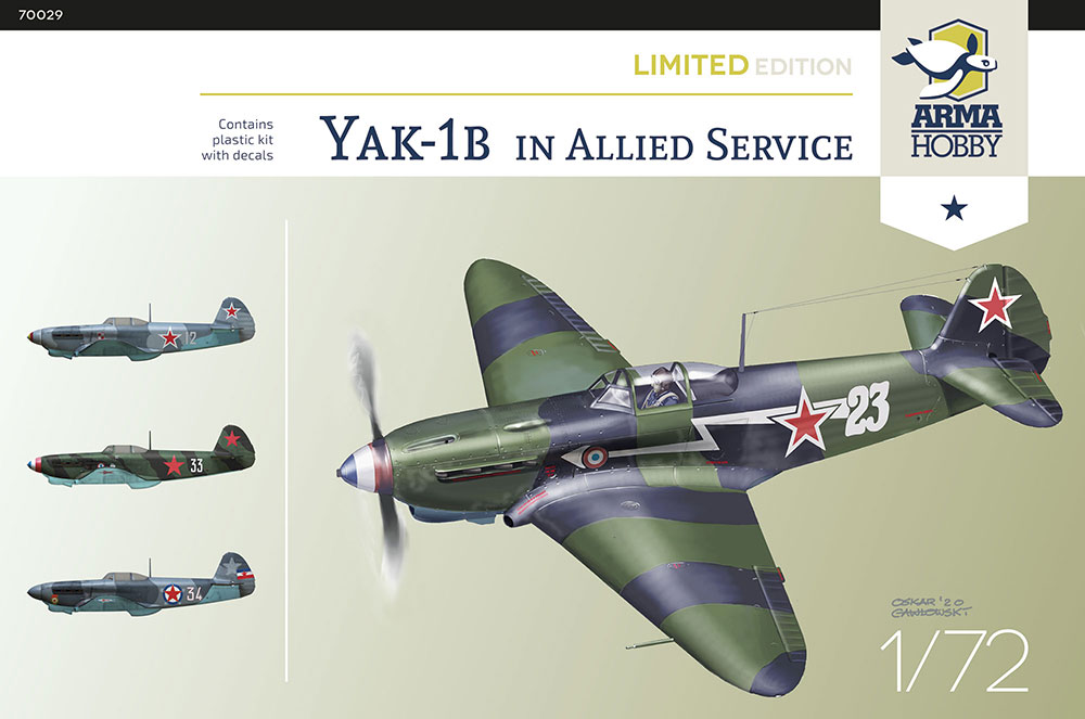 1/72 Yak-1b Allied Fighter Limited Edit. (4x camo)