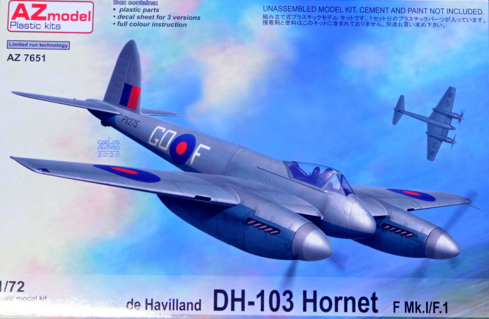 1/72 DH-103 Hornet F Mk.I/F.1 (3x camo)