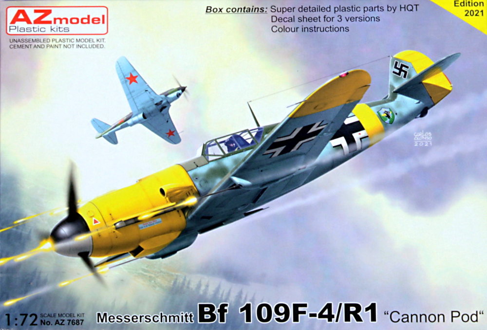 1/72 Bf 109F-4/R1 Cannon Pod (3x camo)