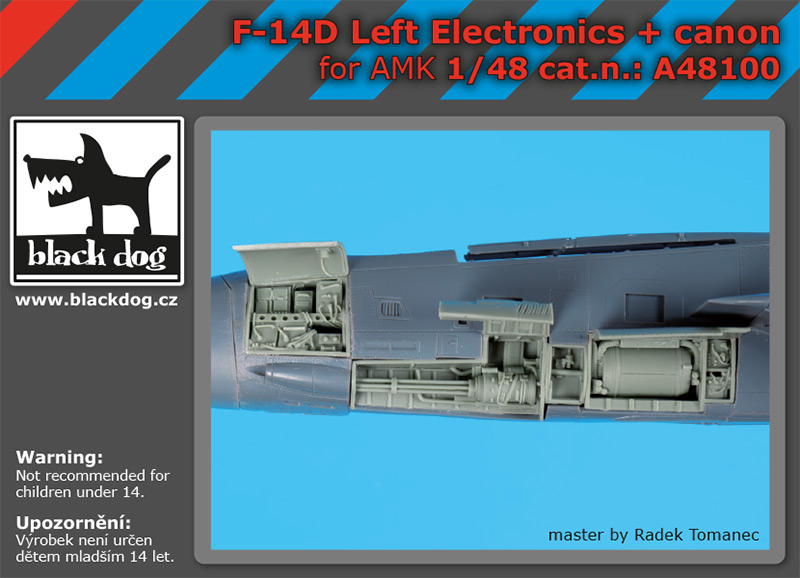 1/48 F-14D left electronics + cannon (AMK)