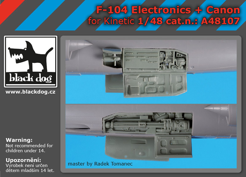 1/48 F-104 electronics + cannon (KIN)