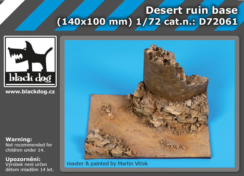 1/72 Desert ruin base (140x100 mm)