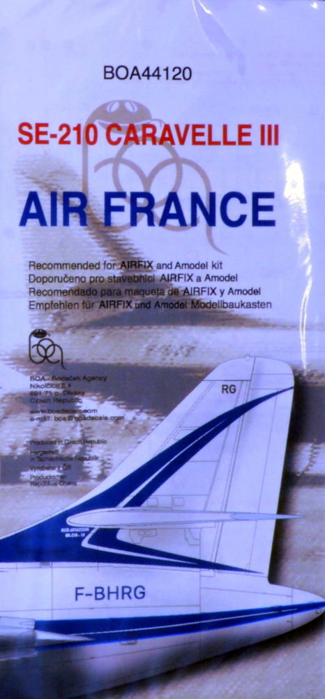 1/144 Decals SE-210 Caravelle 3 Air France (AIRF)