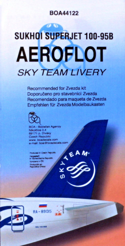 1/144 Decals Sukh.Superjet 100-95B Sky Team (ZVE)